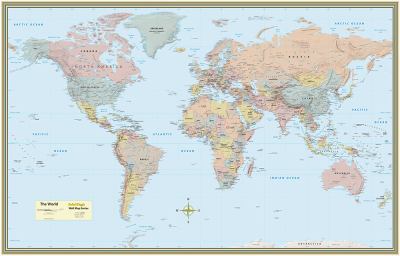 World Map Poster (Laminated)